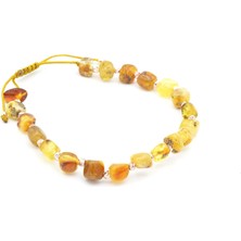 Murty99 Makrome Model Sertifikalı Hakiki Damla Kehribar Bileklik 002