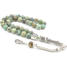 Murty99 Hakiki Doğal Afrika Turkuaz Taşı Tesbih 8.5 mm