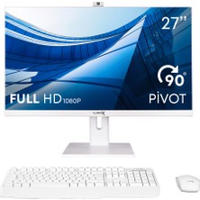 Turbox Tax1527 I5 6400 32GB Ddr4 Ram 1tb SSD 27 Inç Fhd Beyaz Bth Webcam Wifi All In One Pc
