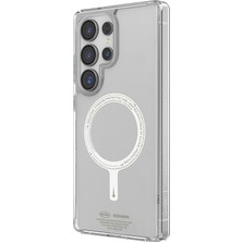 Galaxy S25 Ultra Kılıf Magsafe Uyumlu Şeffaf Fosforlu Skinarma Saido Nightglow Kapak Şeffaf