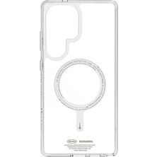 Galaxy S25 Ultra Kılıf Magsafe Uyumlu Şeffaf Fosforlu Skinarma Saido Nightglow Kapak Şeffaf