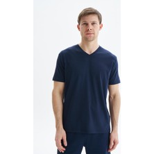 Ar-ma Erkek V Yaka Tişört Regular Fit %47 Modal %47 Pamuk %6 Likra Süprem Basic Baskısız Y29344472102
