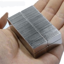 Lisinya 20 Adet 20X10X2 mm Neodyum Mıknatıs , Köşeli N35 Nikel Kaplamalı Kaliteli ve Dayanıklı Ürün ( Lisinya )