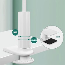 Masaüstü Telefon Tutucu  Akrobat Teleskobik Kıskaçlı 360 Derece Dönen Telefon Standı