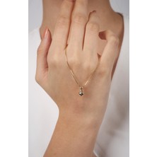 Diamine 14 Ayar Altın Aynalı Kırlangıç Kolye