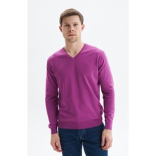 Ar-ma Erkek Triko Kazak V Yaka Slim Fit %100 Pima Pamuk Basic Örme K9KRO0852