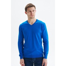 Ar-ma Erkek Triko Kazak V Yaka Slim Fit %100 Pima Pamuk Basic Örme K9KRO0852