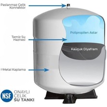 Water Maybach 20 G 80 Litre Paslanmaz Çelik Su Deposu – Su Arıtma Tankı + Tank Vanası