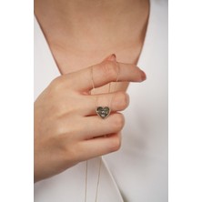 Diamine 14 Ayar Altın Forse Zincir Kalemli Kalp Kolye