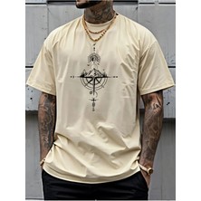 Yoho Sport Pusula Baskılı Özel Tasarım Unisex Tshirt