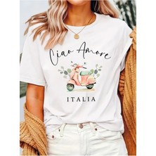 Yoho Sport Ciao Amore Baskılı Oversize Tshirt