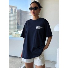 Yoho Sport Cherısh Time Effect Sırt ve Ön Baskılı Oversize Tshirt