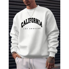 Sweatshirt California Baskılı Şardonlu ve Pamuklu Yumuşak Kalın Ürün