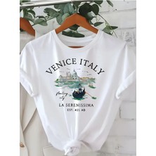 Yoho Sport La Serenıssıma Baskılı Oversize Tshirt