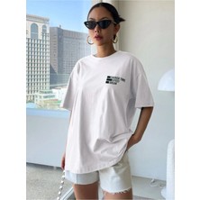 Yoho Sport Cherısh Time Effect Sırt ve Ön Baskılı Oversize Tshirt