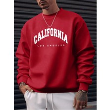 Sweatshirt California Baskılı Şardonlu ve Pamuklu Yumuşak Kalın Ürün