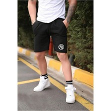 Yoho Sport Ny Baskılı Original Unisex Şort Yazlık Siyah