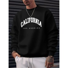 Sweatshirt California Baskılı Şardonlu ve Pamuklu Yumuşak Kalın Ürün