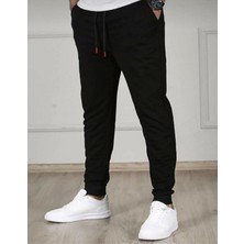 Unisex Baskısız Kışlık Eşofman Altı Gri Pamuklu ve Şardonlu