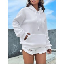 Sweatshirt Kapşonlu Unisex Kışlık Kalın Pamuklu, Şardonlu ve Yumuşacık Kanguru Cepli