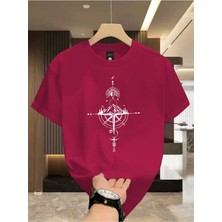 Yoho Sport Pusula Baskılı Özel Tasarım Unisex Tshirt