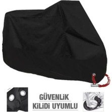 Motosiklet Branda Siyah Lüx Oxford 270D (Kalın) Kumaş Motor Brandası L Beden