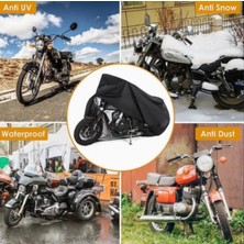 Motosiklet Branda Siyah Lüx Oxford 270D (Kalın) Kumaş Motor Brandası L Beden