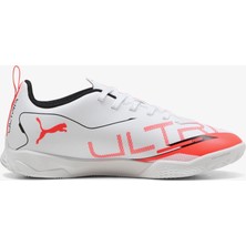 Puma Ultra Play 5 It Çocuk Beyaz Halı Saha Kramponu.01