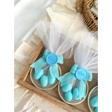 Söz Nişan Nikah Bebek Hediyelik Halkada Renkli Badem Şekeri Özel Isimli Mühür 10 adet
