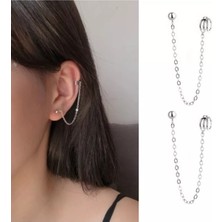 Takıconcept 2 Adet Üstten Deliksiz Gothic Punk Küpe