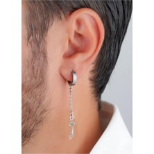 Takıconcept Deliksiz Sıkıştırma Zülfikar Sallantılı Çelik Küpe
