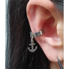 Takıconcept Deliksiz Sıkıştırma Sallantılı Ear Cuff Çelik Küpe