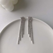Takıconcept Abiye Kristal Taşlı Uzun Küpe