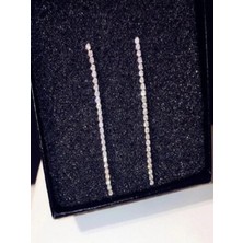 Takıconcept Tek Sıra Kristal Taşlı Sallantı Küpe Dangling Crystal Earrings