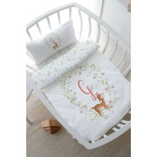 Tuğba Kuğu Anne Yanı Beşik Nevresim Takımı (60X100) - Little Deer Series - G Harfi