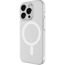 Apple iPhone 16 Pro Max Kılıf Kamera Korumalı Magsafe Sert Mika Pc Porto Kapak-Şeffaf + Tam Kaplayan Anti Statik Esd Cam Ekran Koruyucu