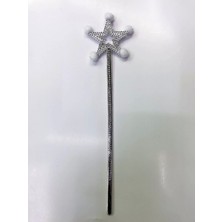 Exporanto Yıldız Peri Asası Sihirli Değnek Beyaz Ponponlu