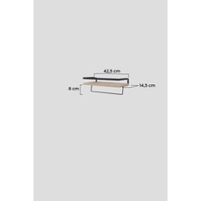 Dekortech Banyo Rafı Havluluk Organizer Ahşap Metal Banyo Duvar Rafı Havluluk Duvar Rafı