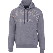 Ar-ma Erkek Sweatshirt Regular Fit Kapüşonlu %70 Pamuk %30 Polyester 3 İplik Yazı Baskılı Kanguru Cepli  K22254919201