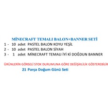 Zenviva Minecraft Temalı Balon+Banner Seti