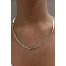 Balık Sırtı 14K Altın Italyan Ezmesi Kolye 55 cm 2.5 mm