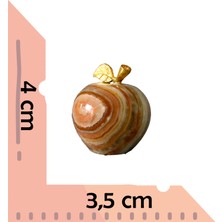 El Yapımı Yeşil Oniks Elma Biblo – 1,5 Inç Dekoratif Obje