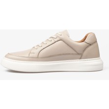 Erkek Sneaker Ayakkabı Hakiki Deri - 2401 Bej/beyaz 3154