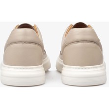 Erkek Sneaker Ayakkabı Hakiki Deri - 2401 Bej/beyaz 3154