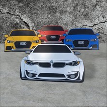 Strafor Audi Araba Duvar Süsü Strafor Tablo Duvar Aksesuarı Strafor Tablo