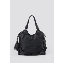 Ççs Yıkama Deri Zincir Detaylı El ve Omuz Çantası