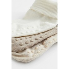 Mem Socks 12'liorganik Pamuklu Kaydırmaz Çocuk-Bebek Çorabı Özel Kutulu