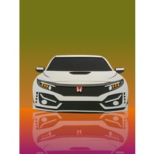 Strafor Honda Araba Duvar Süsü Strafor Tablo Duvar Aksesuarı Strafor Tablo