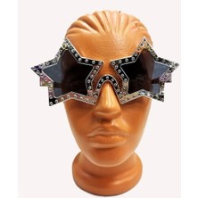 Gümüş Yıldız Metalize Parti Gözlüğü