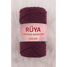 Rüya 3 Büküm Makrome Ipi Koyu Bordo 250 Gr.